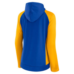 Los Angeles Rams Women's End Around Lightweight Raglan Full-Zip Hoodie Jacket - Royal/Gold online