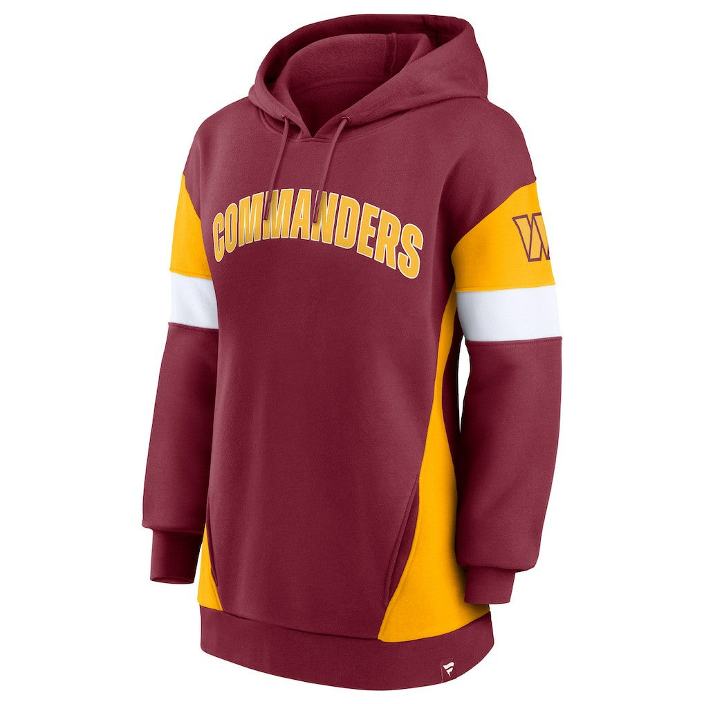 Washington Commanders Women's Lock It Down Pullover Hoodie - Burgundy/Gold discount