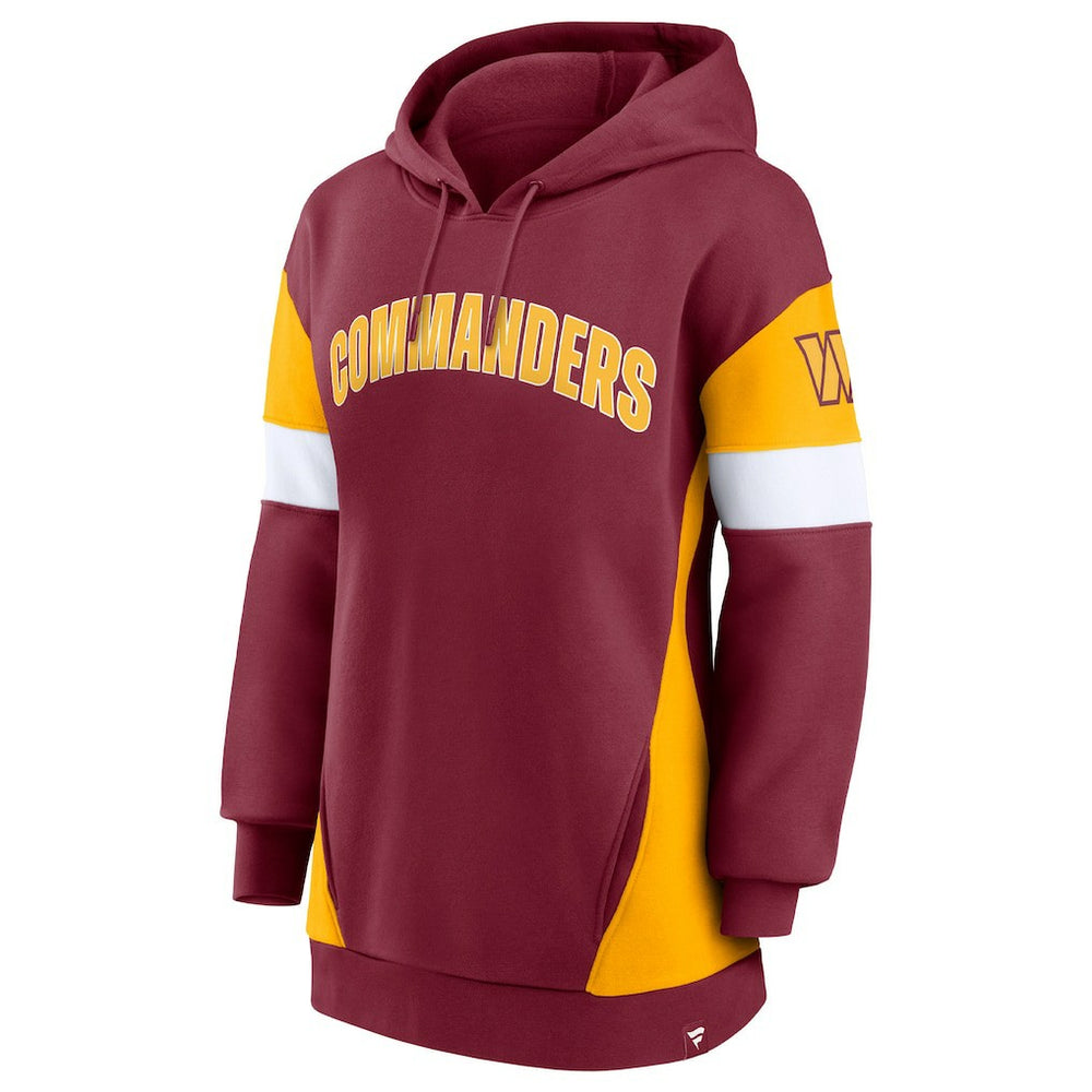 Washington Commanders Women's Lock It Down Pullover Hoodie - Burgundy/Gold discount