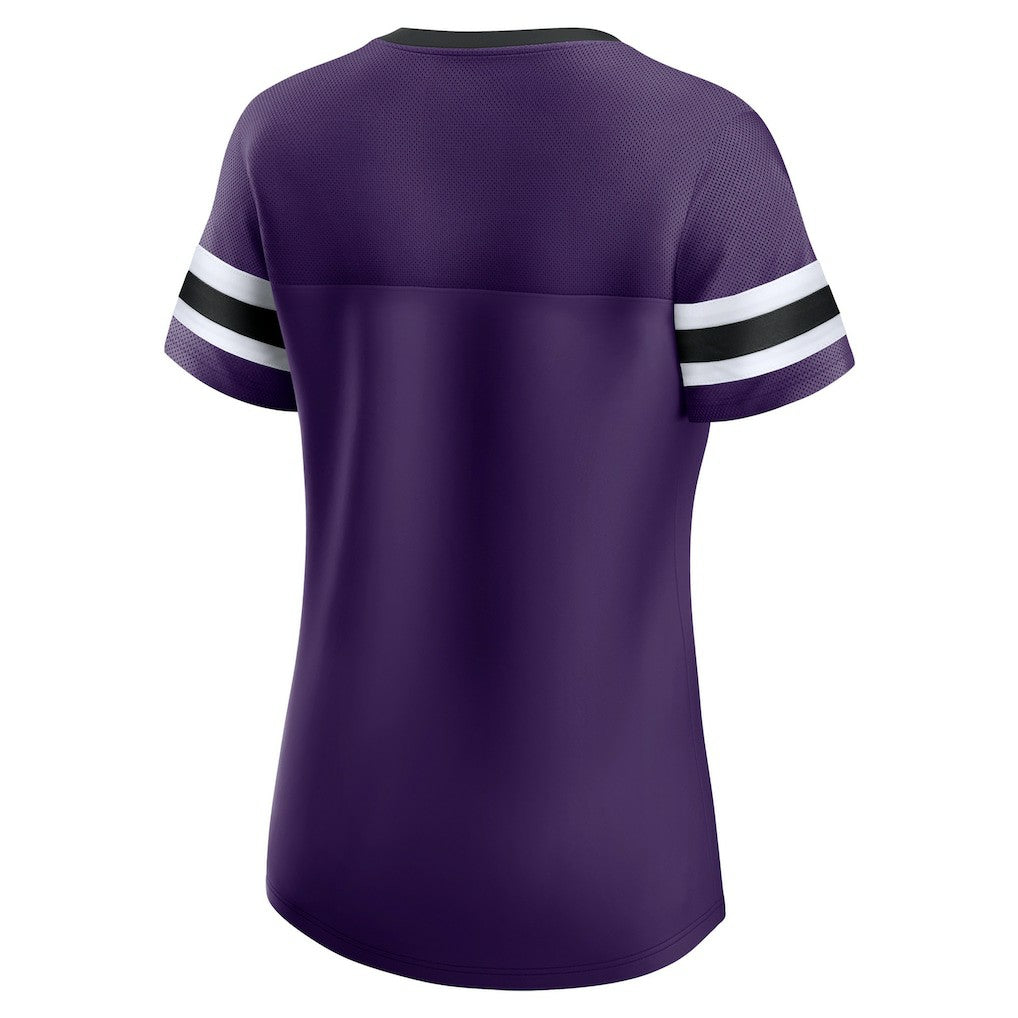 Baltimore Ravens Women's Original State Lace-Up T-Shirt - Purple discount