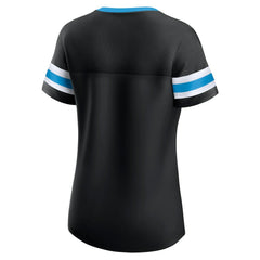 Carolina Panthers Women's Original State Lace-Up T-Shirt - Black sale