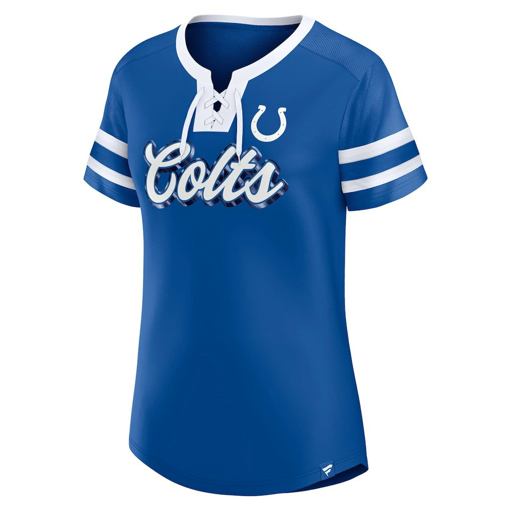 Indianapolis Colts Women's Original State Lace-Up T-Shirt - Royal online