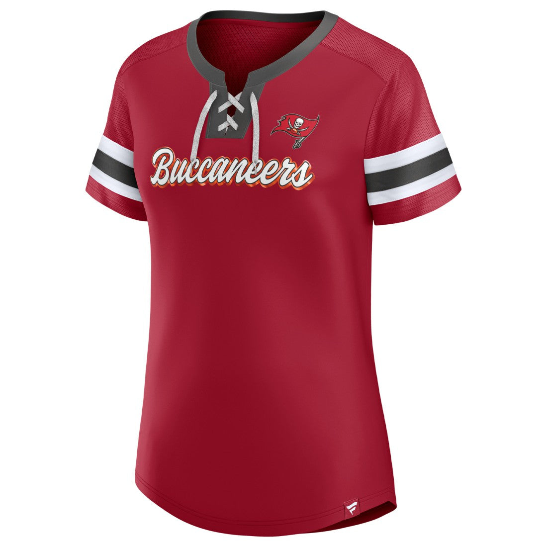 Tampa Bay Buccaneers Women's Original State Lace-Up T-Shirt - Red sale