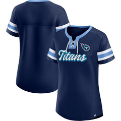 Tennessee Titans Women's Original State Lace-Up T-Shirt - Navy discount