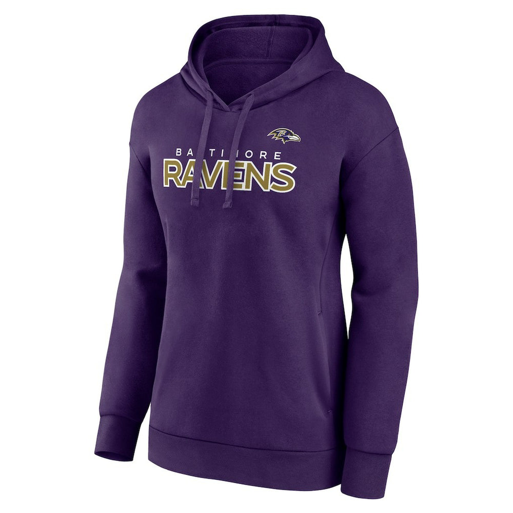 Baltimore Ravens Women's Iconic Cotton Fleece Checklist Pullover Hoodie - Purple online