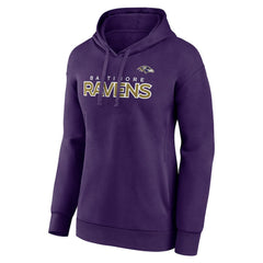 Baltimore Ravens Women's Iconic Cotton Fleece Checklist Pullover Hoodie - Purple online