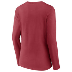 Arizona Cardinals Women's Drive Forward V-Neck Long Sleeve T-Shirt - Cardinal for sale