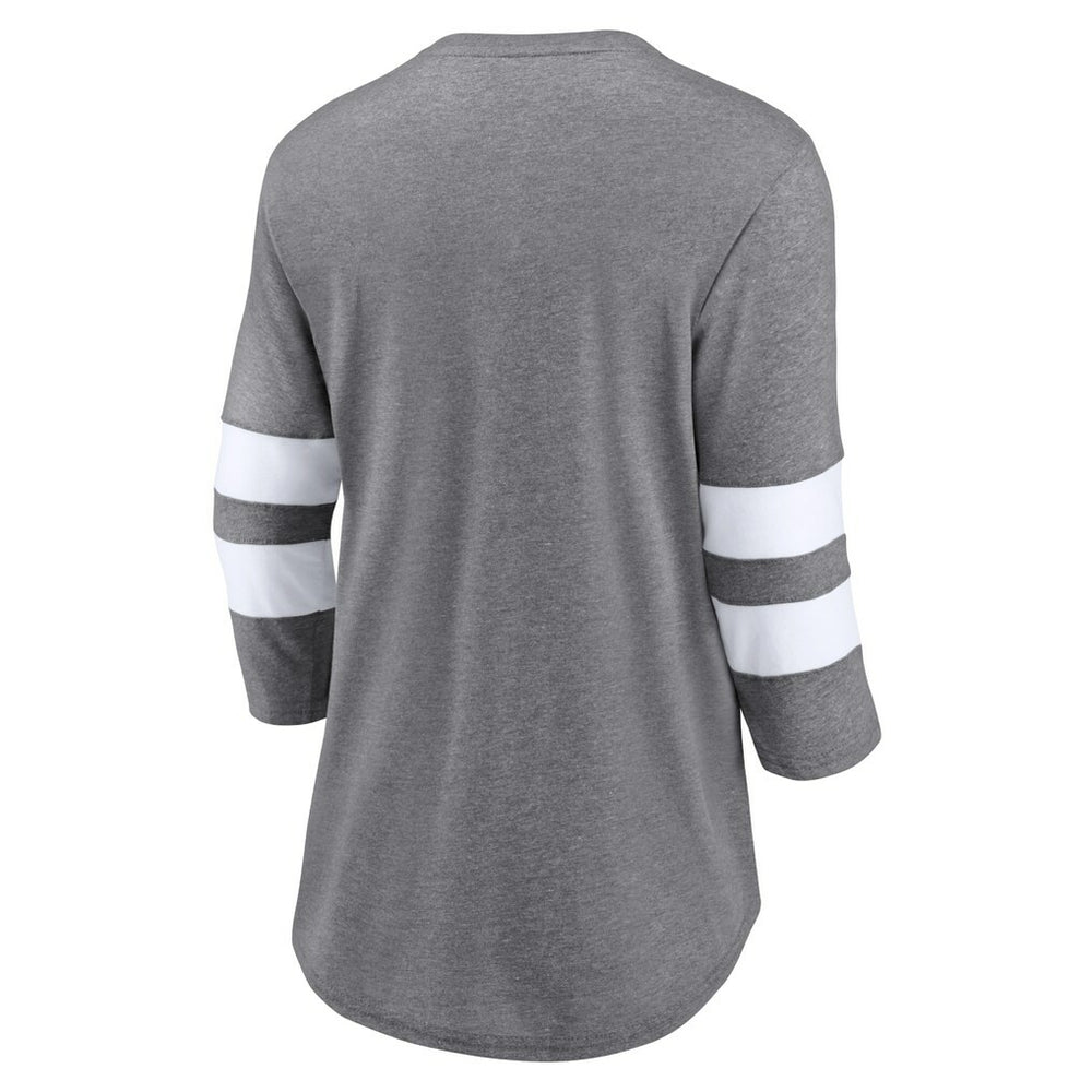 Cleveland Browns Women's Primary Logo 3/4 Sleeve Scoop Neck T-Shirt - Heathered Gray sale