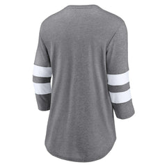 Cleveland Browns Women's Primary Logo 3/4 Sleeve Scoop Neck T-Shirt - Heathered Gray sale