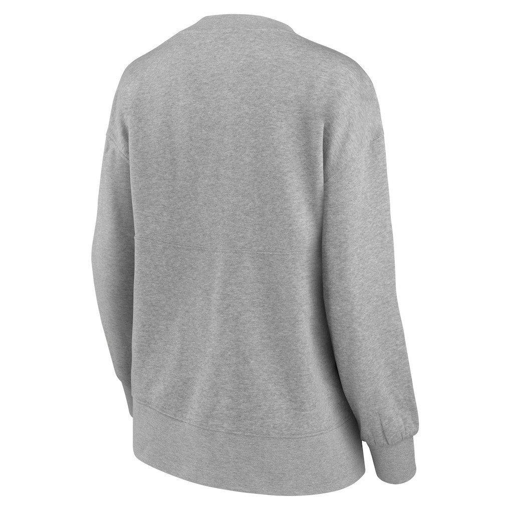 Los Angeles Rams Women's Jump Distribution Tri-Blend Pullover Sweatshirt - Heathered Gray online