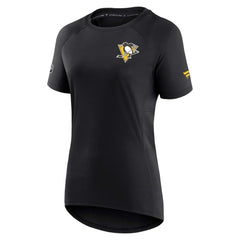 Pittsburgh Penguins Fanatics Women's Authentic Pro Rink Raglan Tech T-Shirt Black