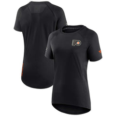 Philadelphia Flyers Fanatics Women's Authentic Pro Rink Raglan Tech T-Shirt Black