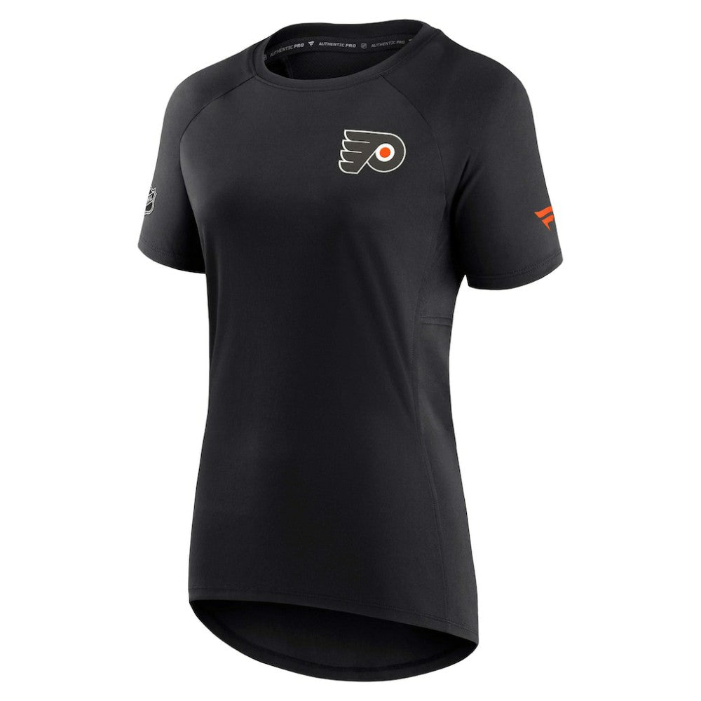 Philadelphia Flyers Fanatics Women's Authentic Pro Rink Raglan Tech T-Shirt Black