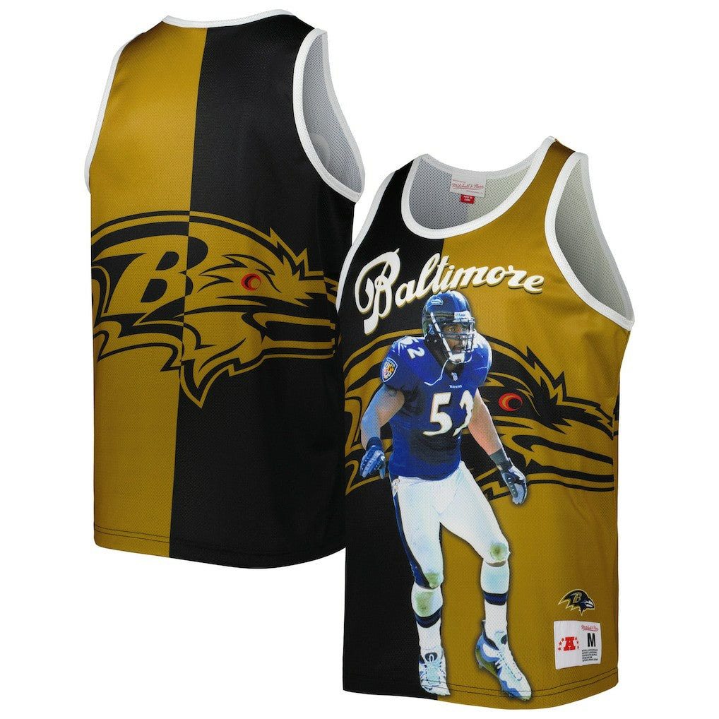 Ray Lewis Baltimore Ravens Retired Player Graphic Tank Top - Black/Gold cheap