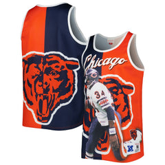Walter Payton Chicago Bears Retired Player Graphic Tank Top - Navy/Orange discount
