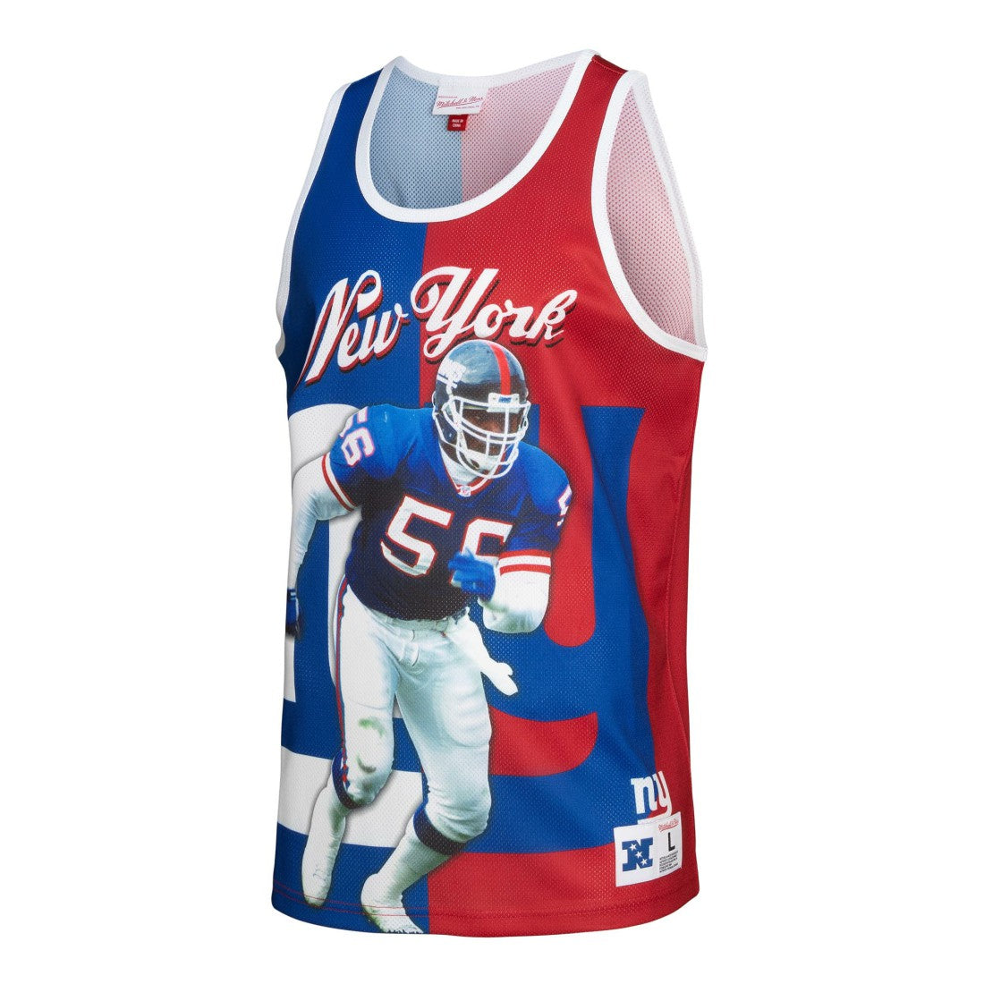 Lawrence Taylor New York Giants Retired Player Graphic Tank Top - Royal/Red on sale