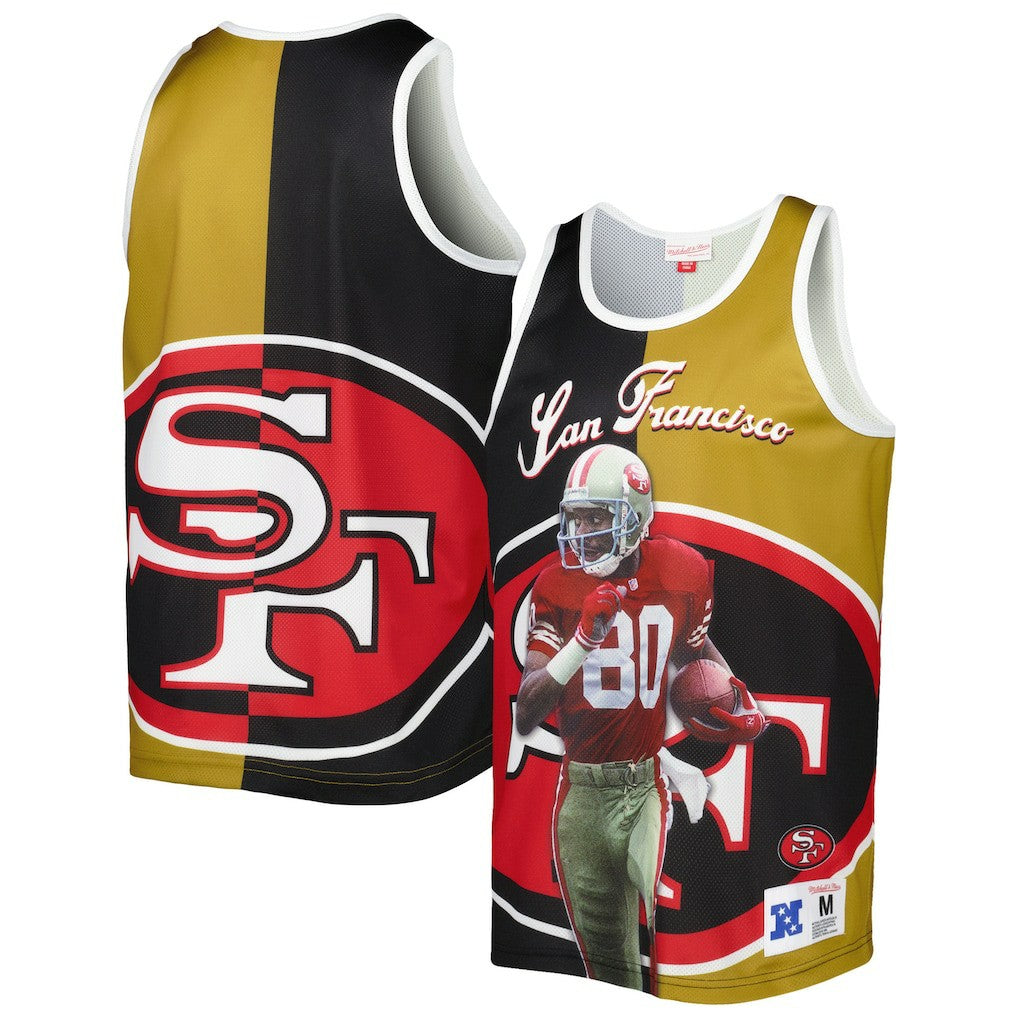 Jerry Rice San Francisco 49ers Retired Player Graphic Tank Top - Black/Gold on sale
