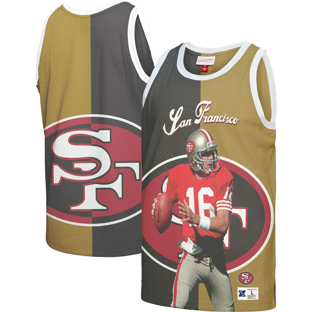 Joe Montana San Francisco 49ers Retired Player Graphic Tank Top - Black/Gold discount