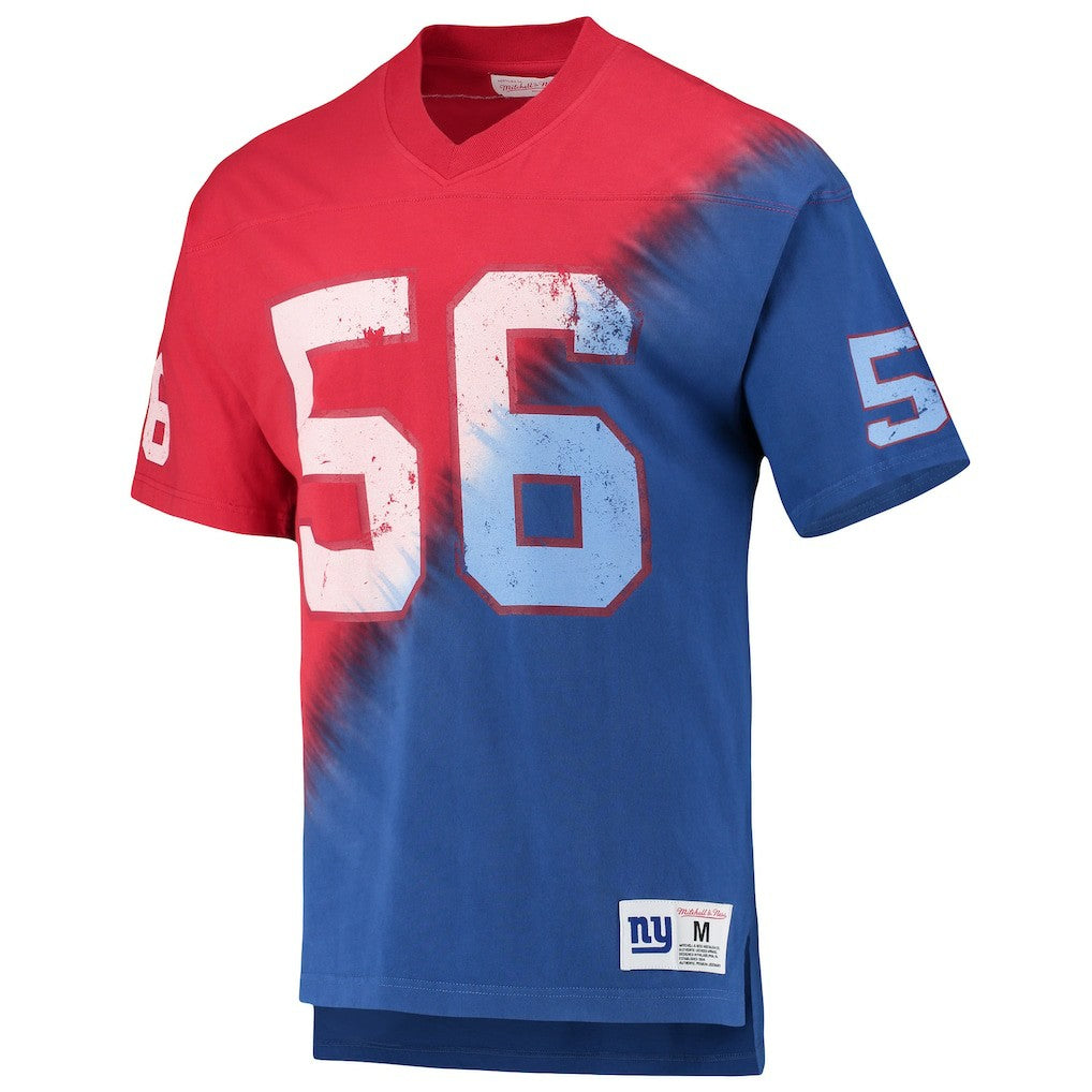 Lawrence Taylor New York Giants Retired Player Name & Number Diagonal Tie-Dye V-Neck T-Shirt - Red/Royal outlet
