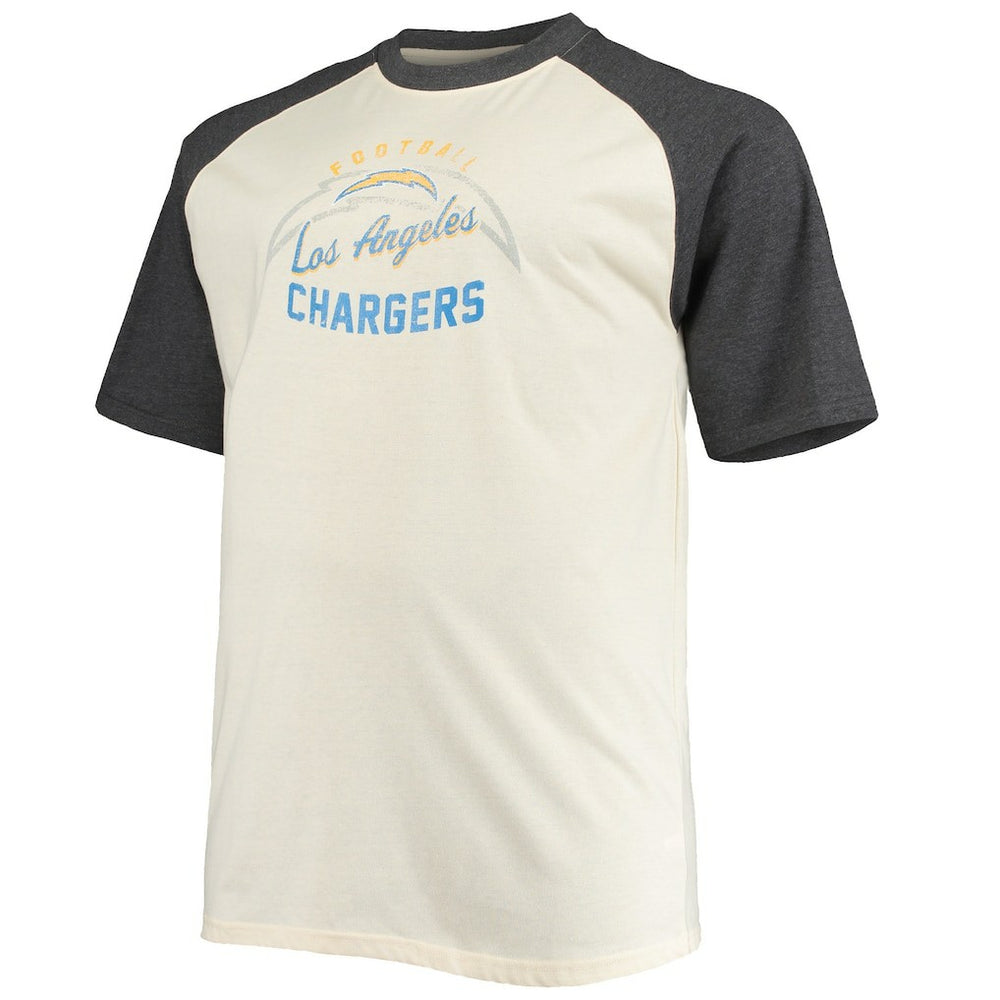 Justin Herbert Los Angeles Chargers Big & Tall Player Name & Number Raglan T-Shirt - Oatmeal outlet
