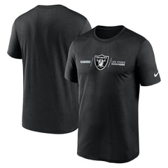 Las Vegas Raiders Horizontal Lockup Legend Performance T-Shirt - Black | Nike discount