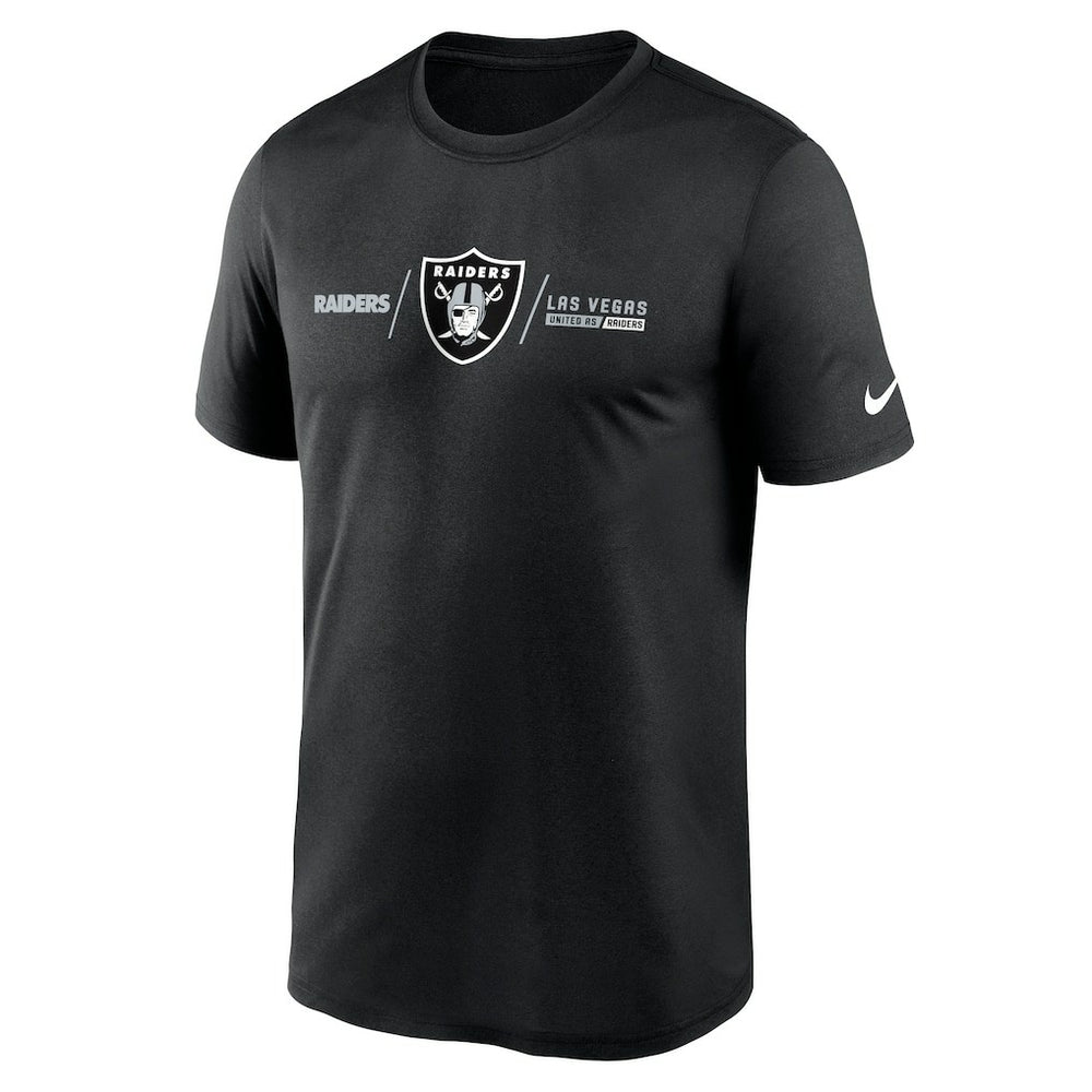 Las Vegas Raiders Horizontal Lockup Legend Performance T-Shirt - Black | Nike discount