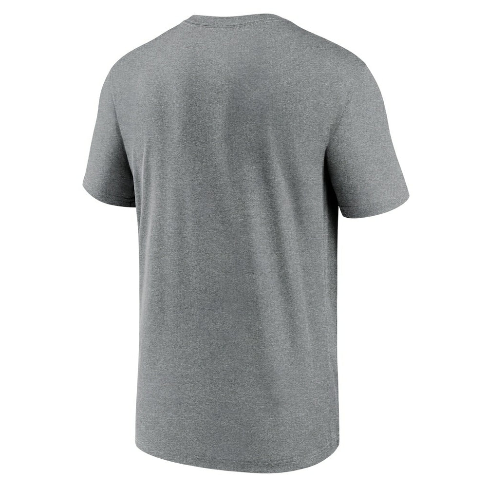 Las Vegas Raiders Horizontal Lockup Legend Performance T-Shirt - Heather Charcoal | Nike cheap