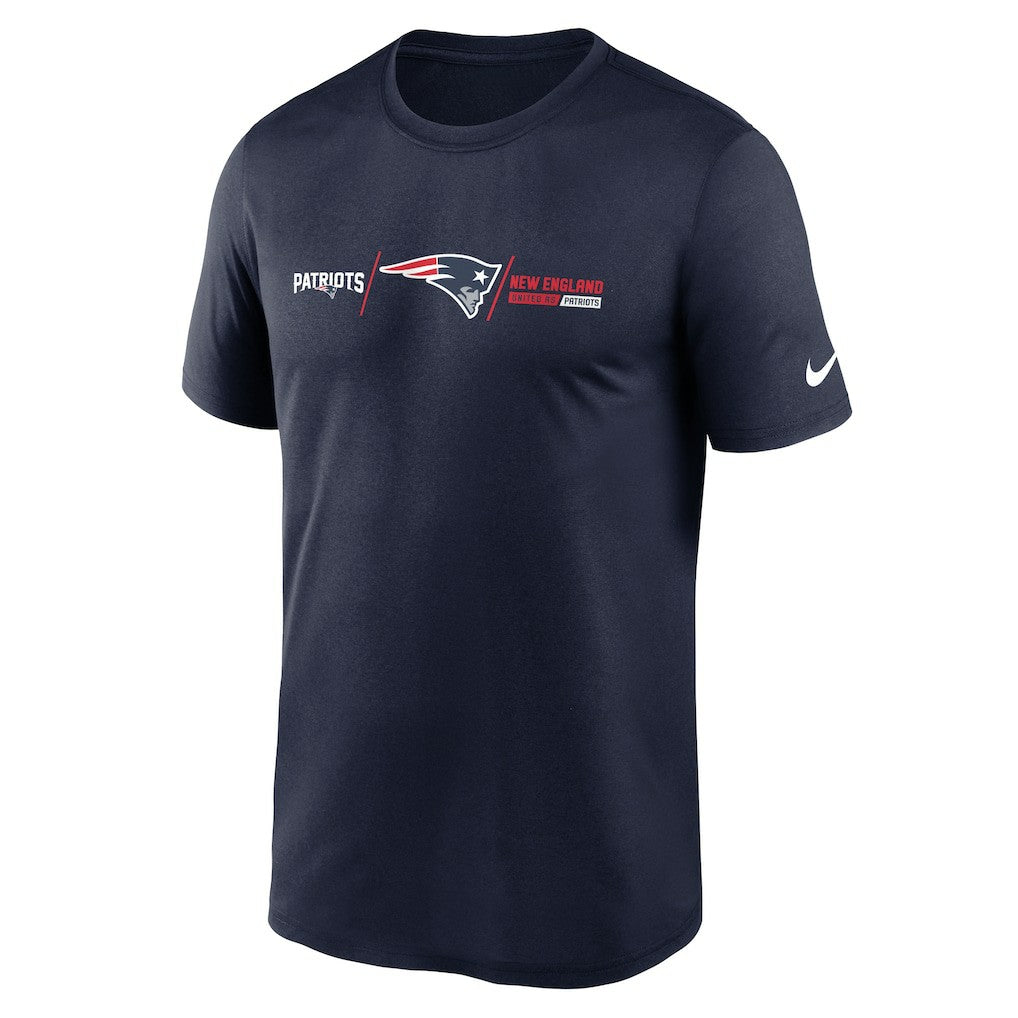 New England Patriots Horizontal Lockup Legend T-Shirt - Navy | Nike on sale