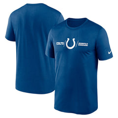 Indianapolis Colts Horizontal Lockup Legend Performance T-Shirt - Royal | Nike cheap