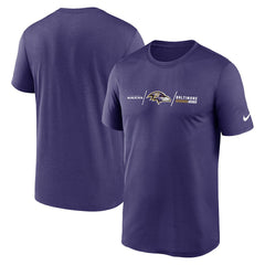 Baltimore Ravens Horizontal Lockup Legend T-Shirt - Purple | Nike discount