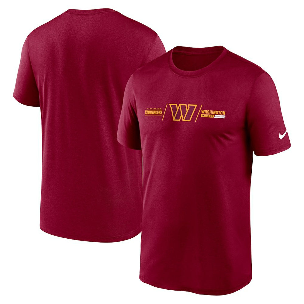 Washington Commanders Horizontal Lockup Legend T-Shirt - Burgundy | Nike on sale