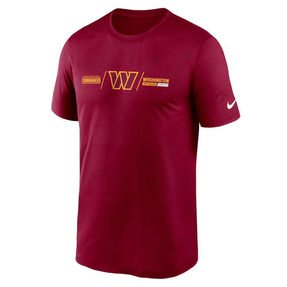 Washington Commanders Horizontal Lockup Legend T-Shirt - Burgundy | Nike on sale