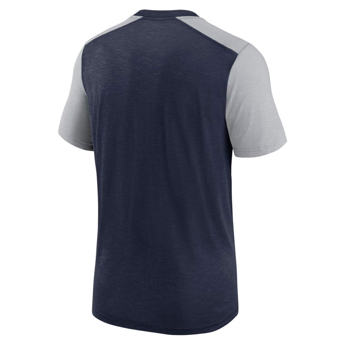 Seattle Seahawks Color Block Team Name T-Shirt - Heathered College Navy/Heathered Gray | Nike sale