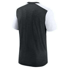 Las Vegas Raiders Color Block Team Name T-Shirt - Heathered Black/White | Nike online