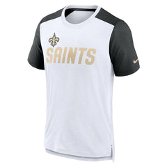 New Orleans Saints Color Block Team Name T-Shirt - White/Heathered Black | Nike on sale