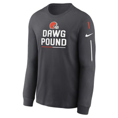 Cleveland Browns Team Slogan Long Sleeve T-Shirt - Anthracite | Nike discount