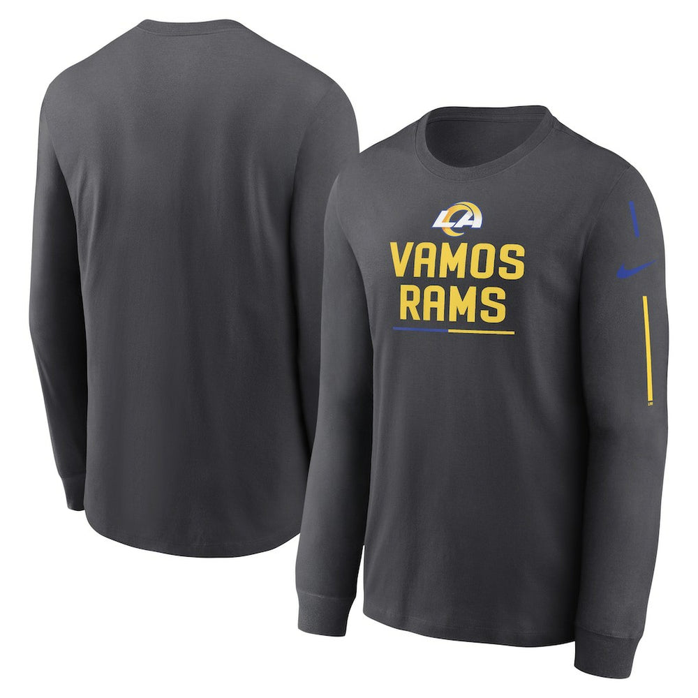 Los Angeles Rams Team Slogan Long Sleeve T-Shirt - Anthracite | Nike for sale