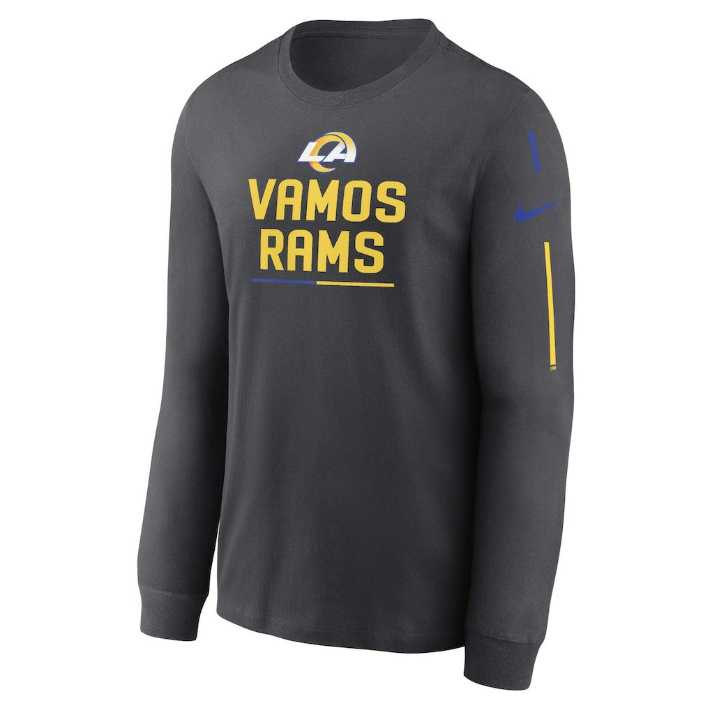 Los Angeles Rams Team Slogan Long Sleeve T-Shirt - Anthracite | Nike for sale