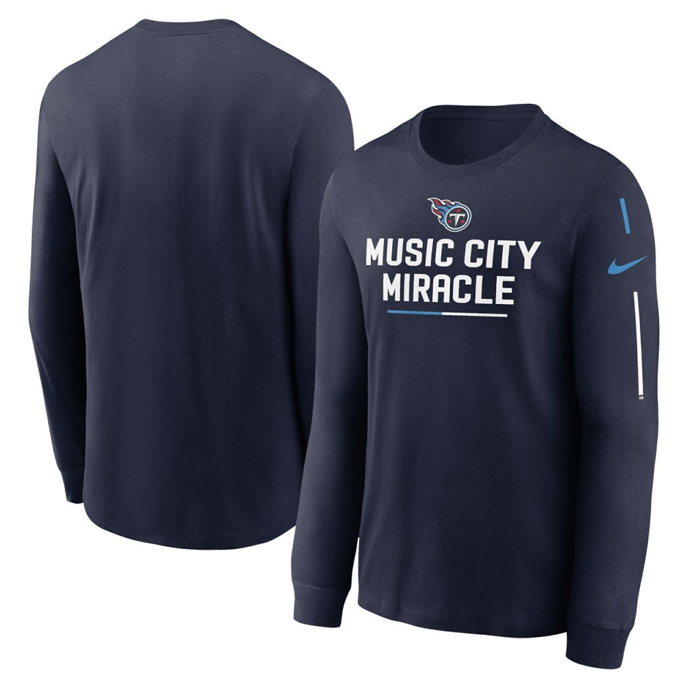 Tennessee Titans Team Slogan Long Sleeve T-Shirt - Navy | Nike discount