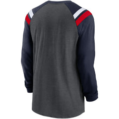 Tennessee Titans Tri-Blend Raglan Athletic Long Sleeve Fashion T-Shirt - Heathered Charcoal/Navy | Nike outlet