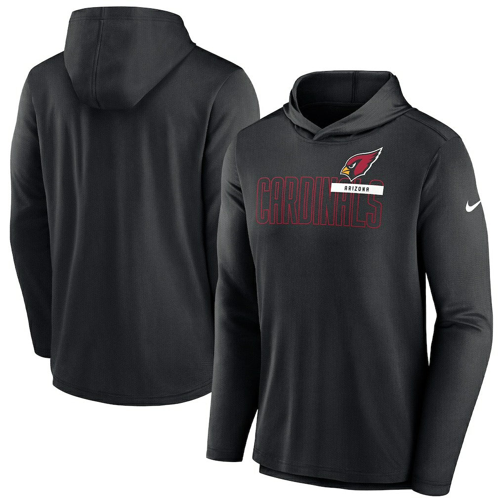 Arizona Cardinals Lightweight Performance Hooded Long Sleeve T-Shirt - Black | Nike discount