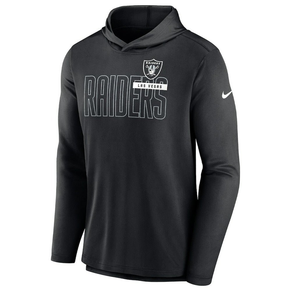 Las Vegas Raiders Lightweight Performance Hooded Long Sleeve T-Shirt - Black | Nike online
