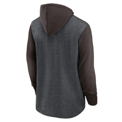 Cleveland Browns Surrey Legacy Pullover Hoodie - Heathered Charcoal/Brown | Nike online
