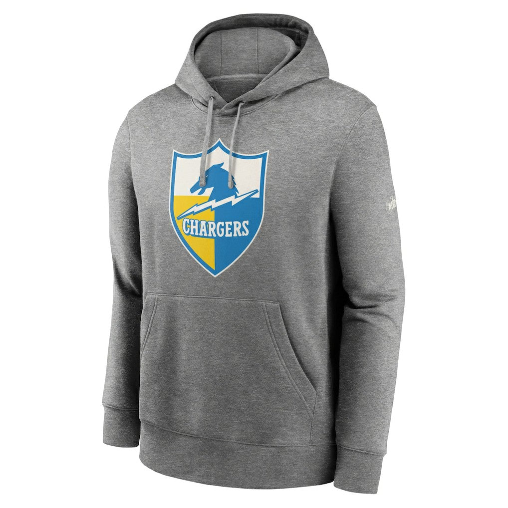 Los Angeles Chargers Rewind Club Fleece Pullover Hoodie - Heathered Gray | Nike discount
