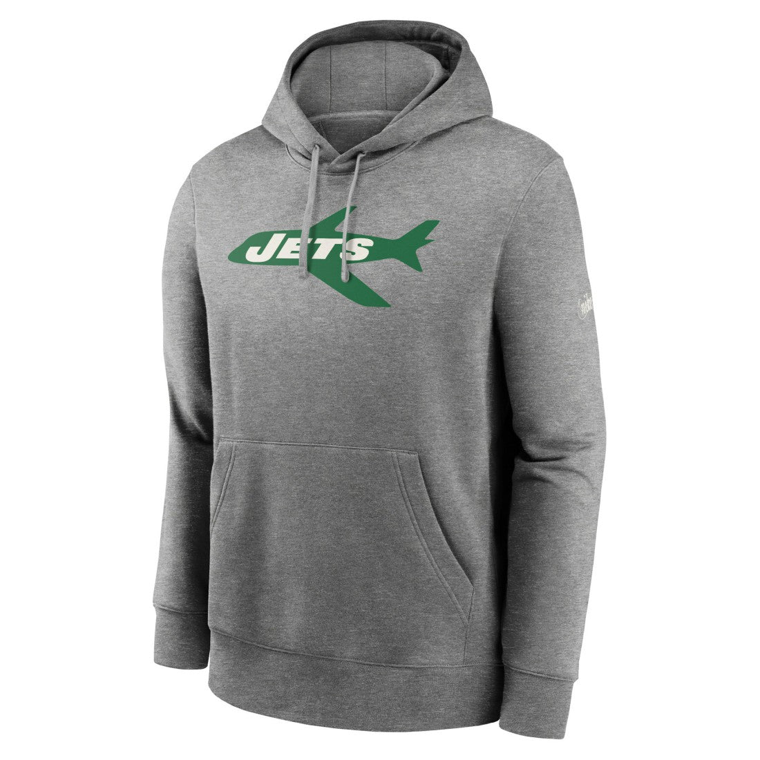 New York Jets Rewind Club Fleece Pullover Hoodie - Heathered Gray | Nike for sale