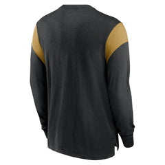 New Orleans Saints Rewind Playback Helmet Long Sleeve T-Shirt - Heather Black | Nike outlet