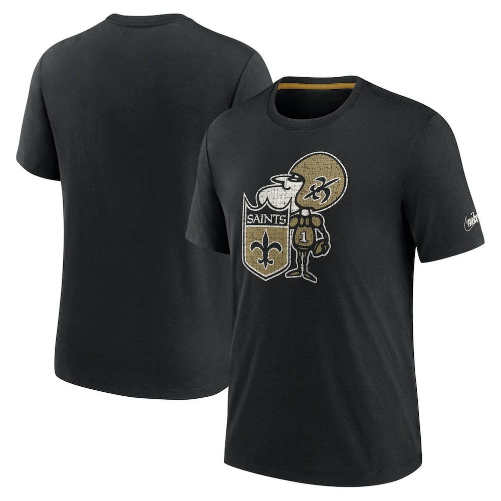 New Orleans Saints Rewind Playback Logo Tri-Blend T-Shirt - Black | Nike cheap