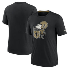 New Orleans Saints Rewind Playback Logo Tri-Blend T-Shirt - Black | Nike cheap