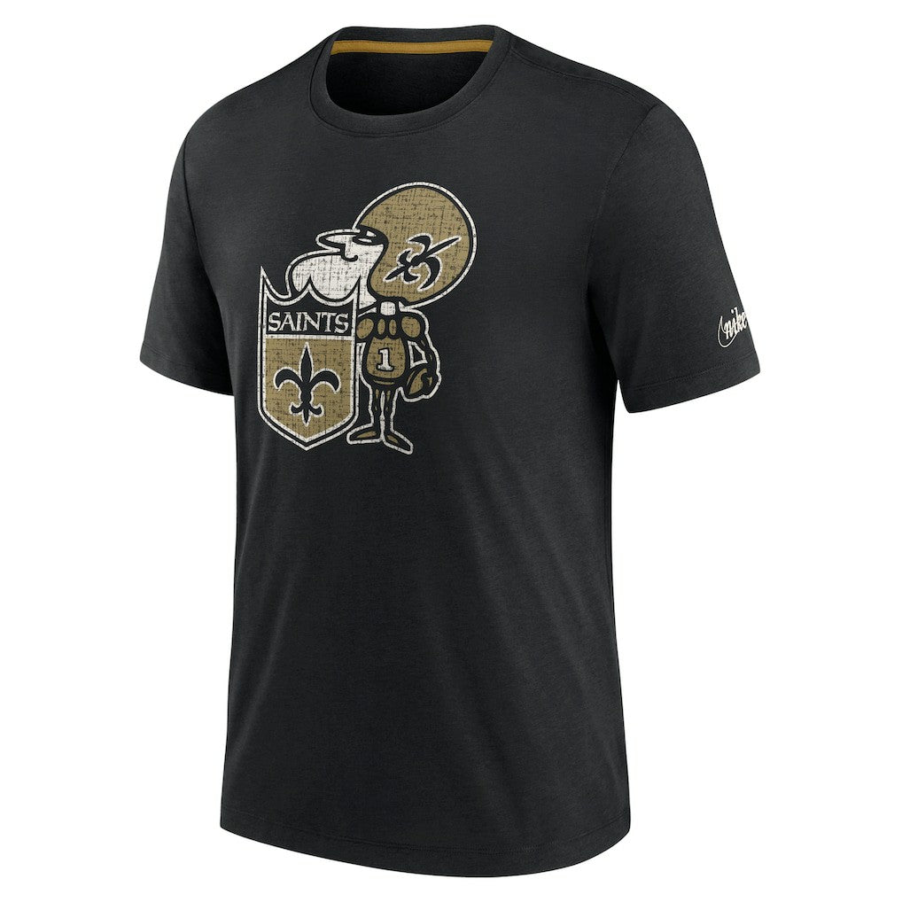New Orleans Saints Rewind Playback Logo Tri-Blend T-Shirt - Black | Nike cheap