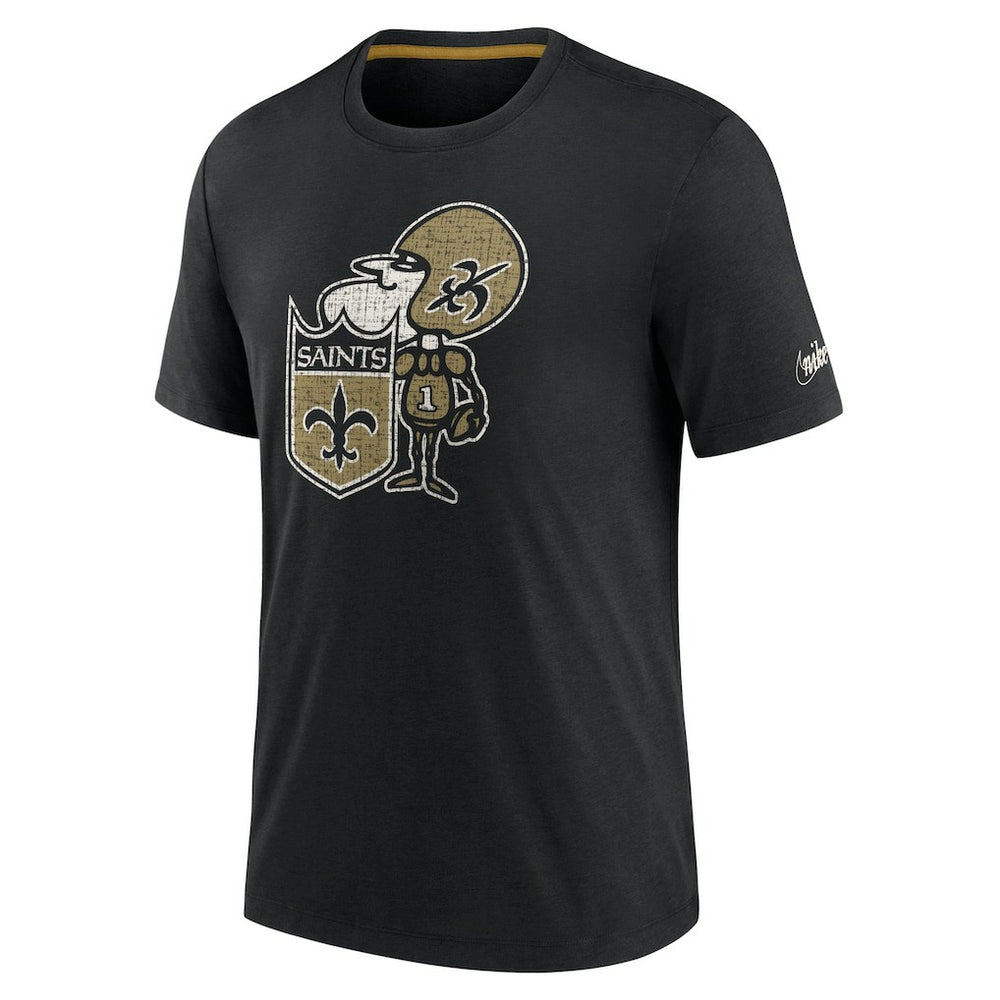New Orleans Saints Rewind Playback Logo Tri-Blend T-Shirt - Black | Nike cheap